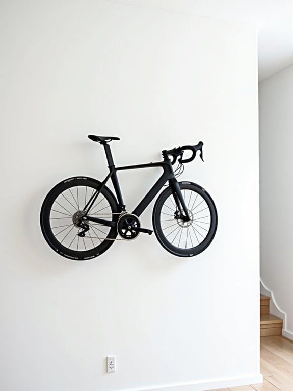 sleek minimalist bike storage