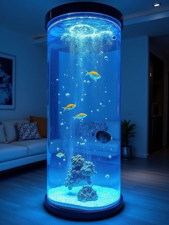 stunning vertical aquarium design