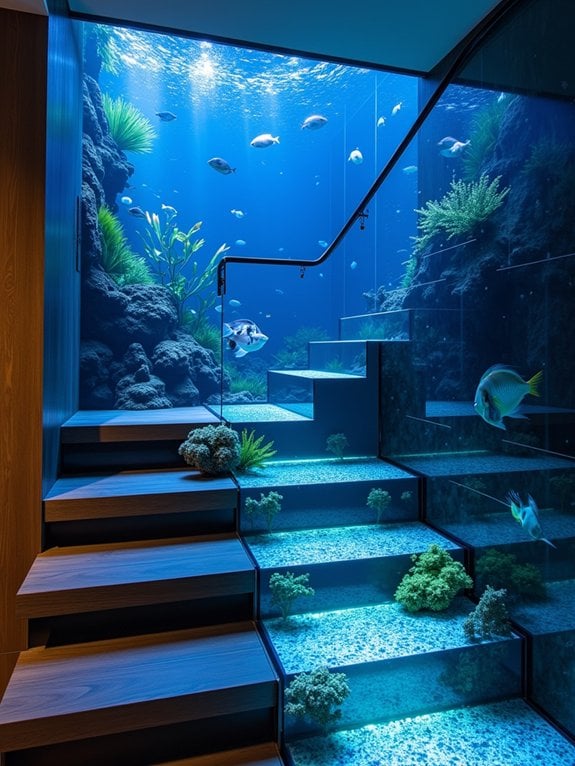 under staircase aquarium transformation