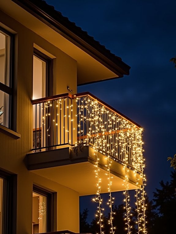 vertical festive light display