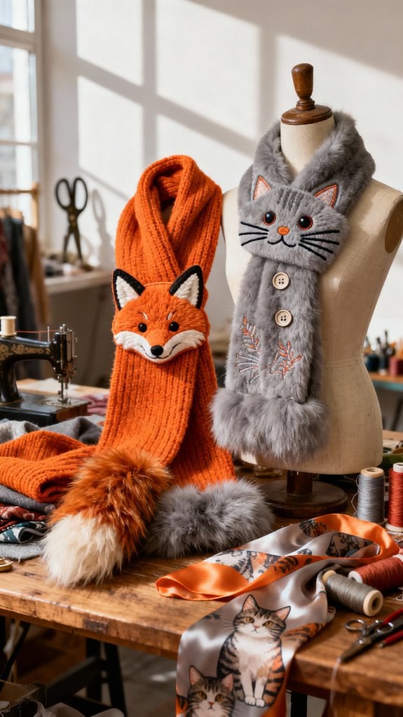 animal themed scarf patterns