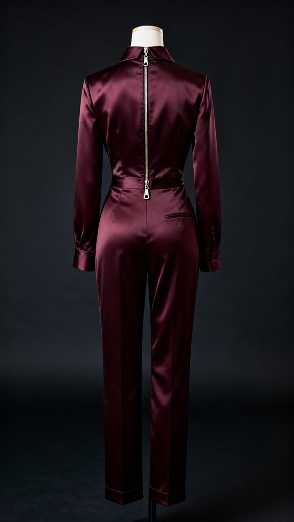 back zip collared jumpsuit