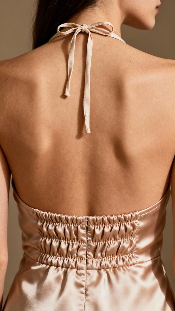 backless halter with support