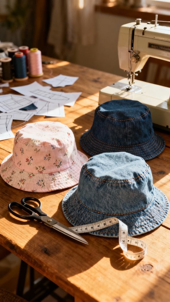 beginner bucket hat sewing