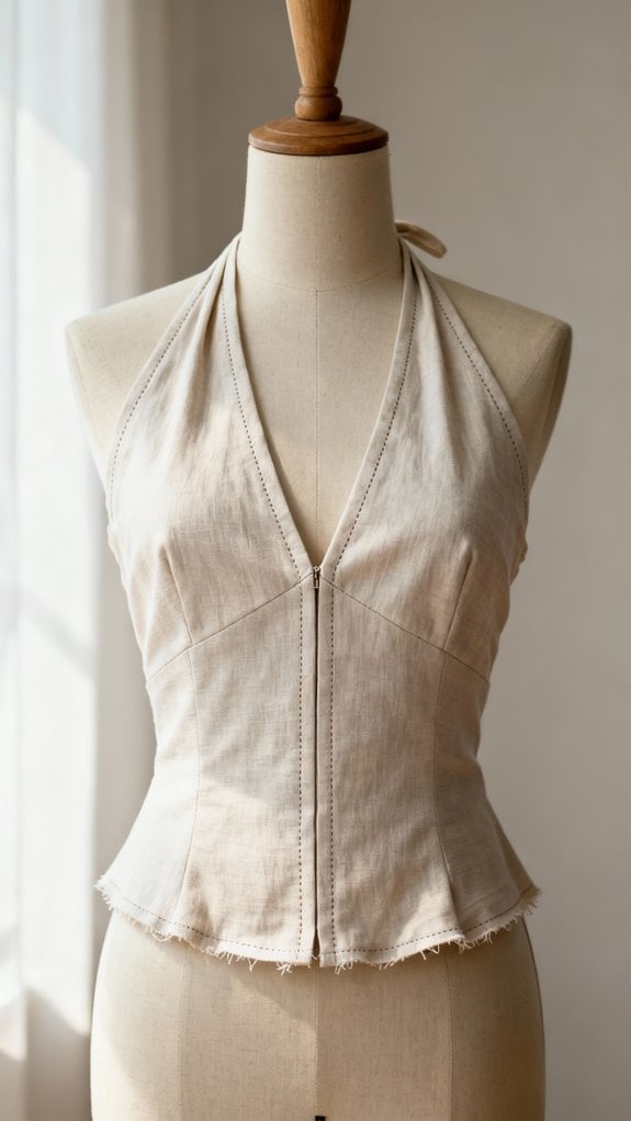 bias cut halter top design