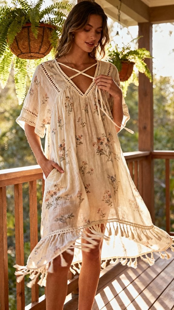 bohemian rayon challis tunic