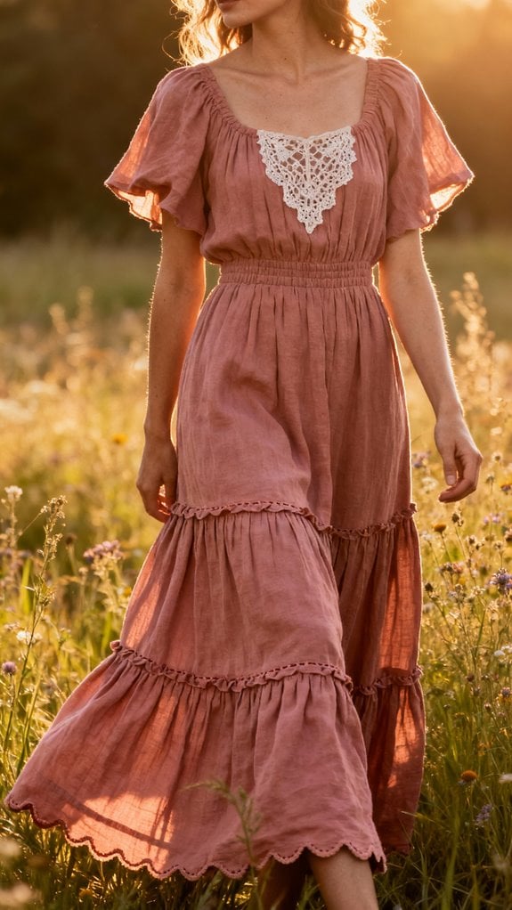 boho tiered maxi dress
