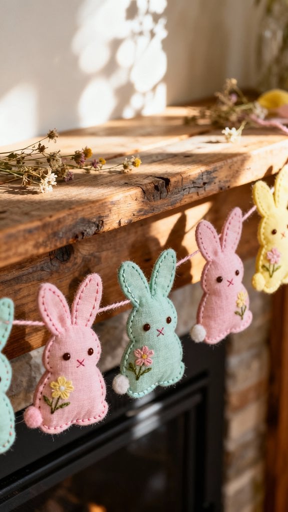 bunny garland spring decoration