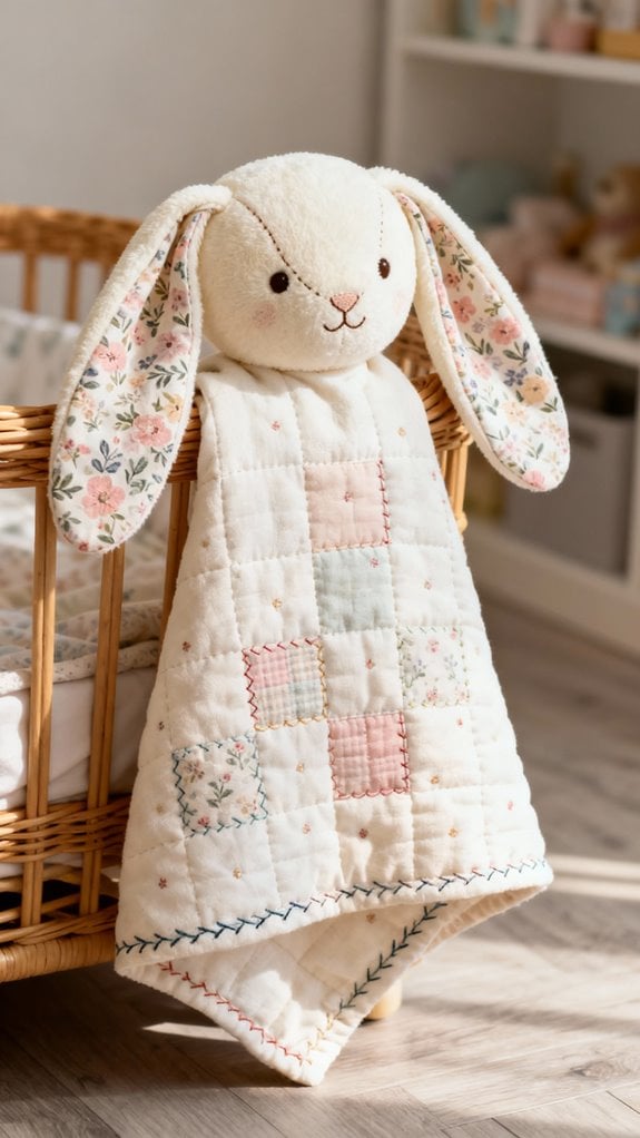 bunny lovey blanket sewing