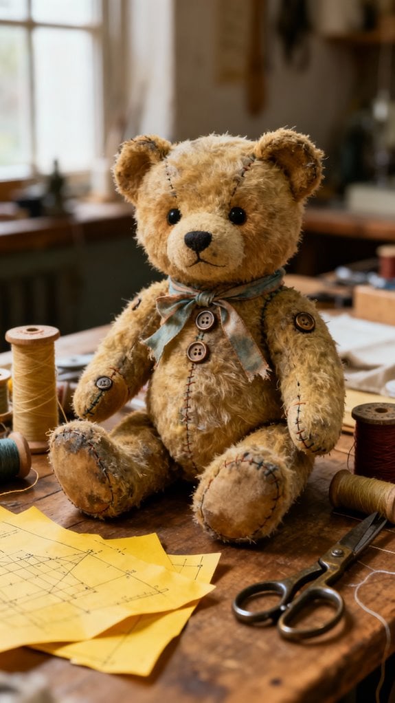 button jointed vintage teddy bears