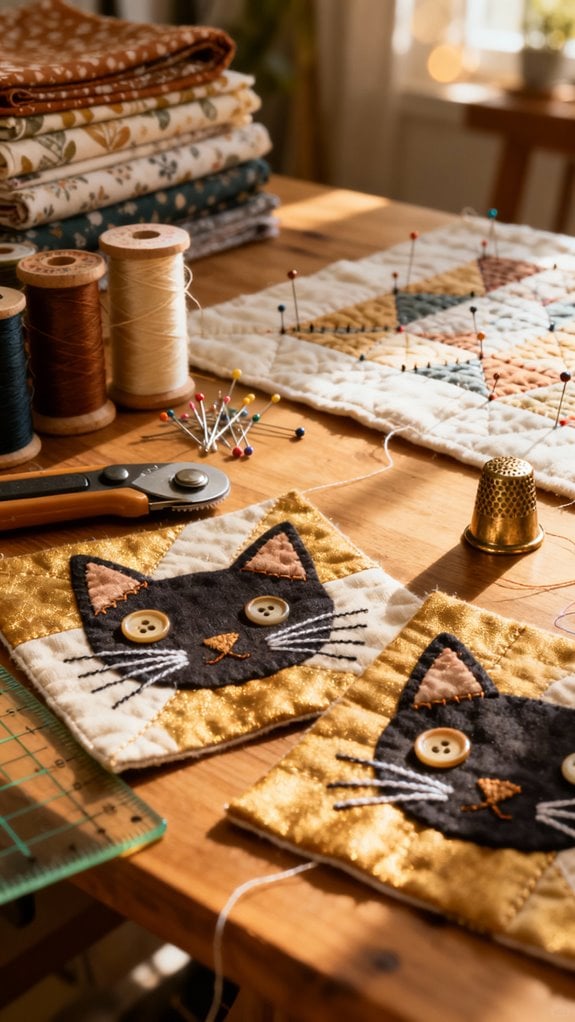 cat themed quilting projects