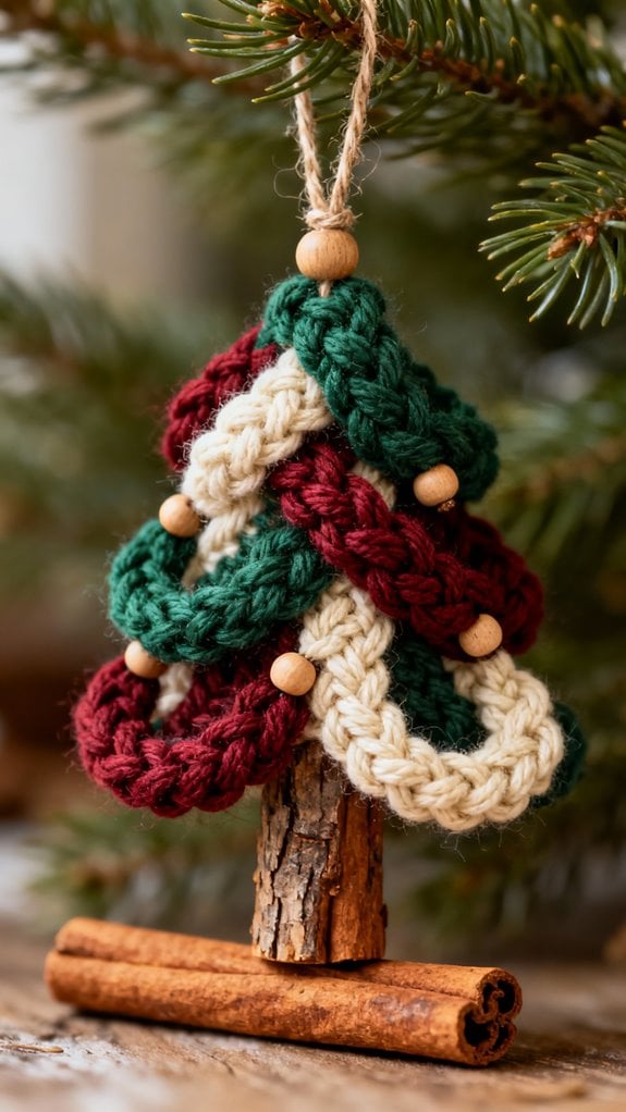 cinnamon stick tree ornaments