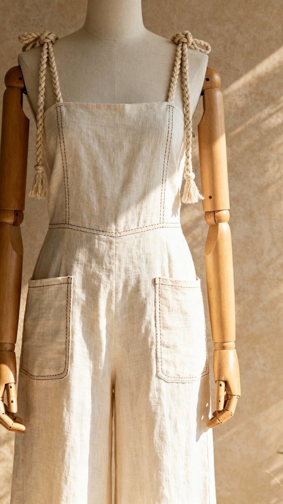 comfortable adjustable tie jumpsuit