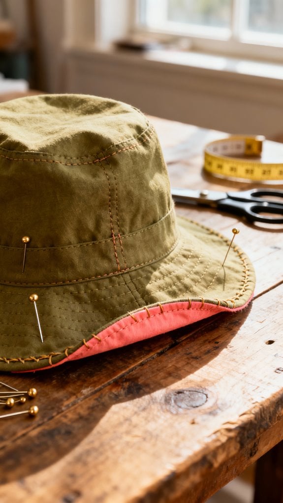 contrast lining bucket hat