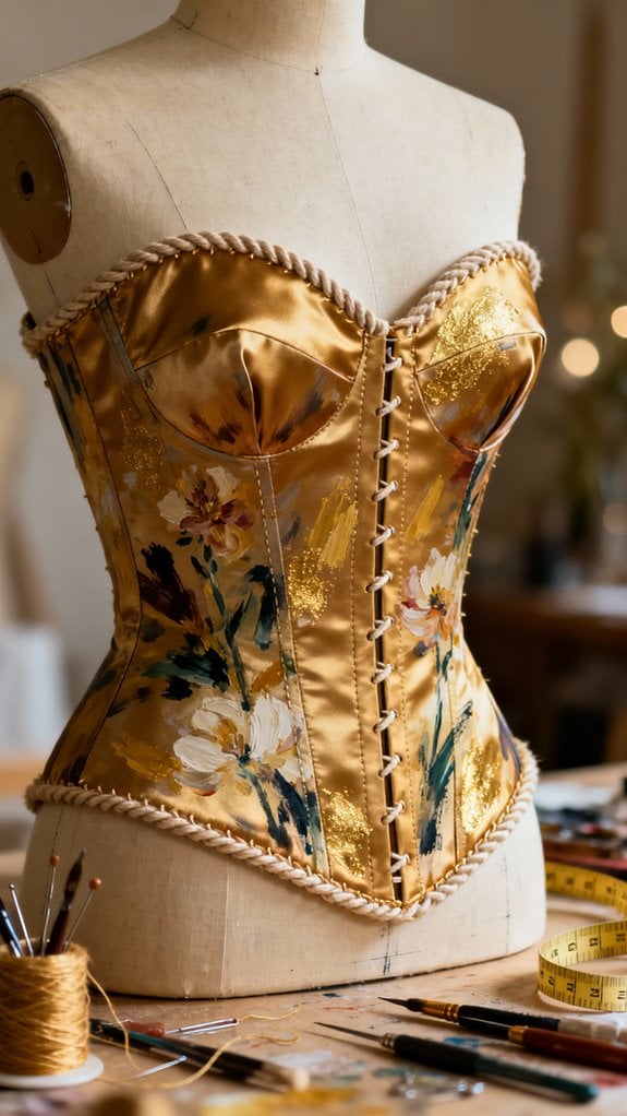custom hand painted art corsets