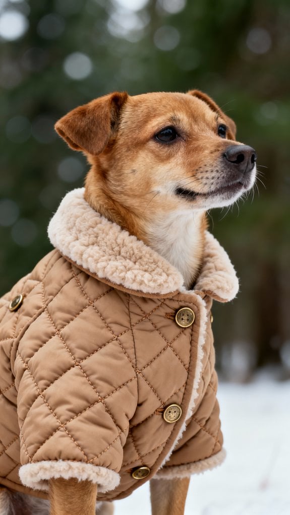 custom quilted dog coat