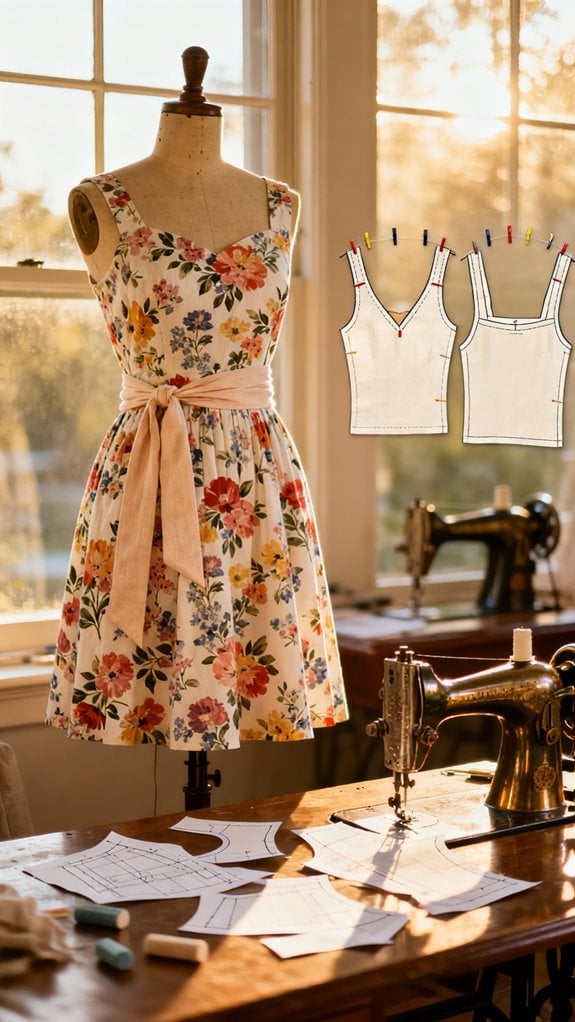 customizable neckline and waist