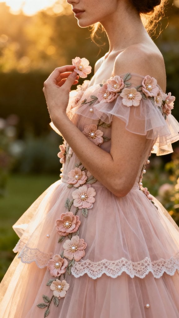 dimensional floral appliqu technique