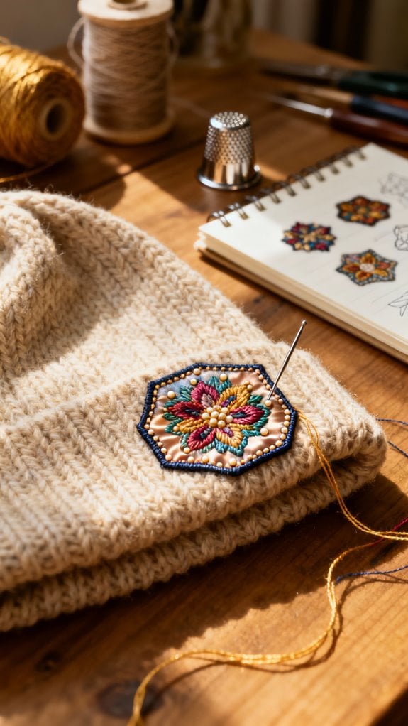 embroidered patches for beanies