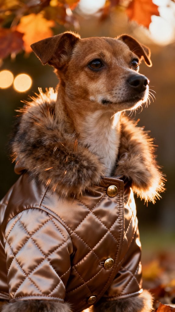 faux fur stylish dog coat
