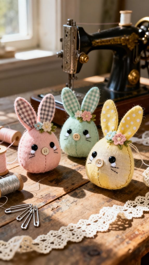 felt bunny ornaments diy