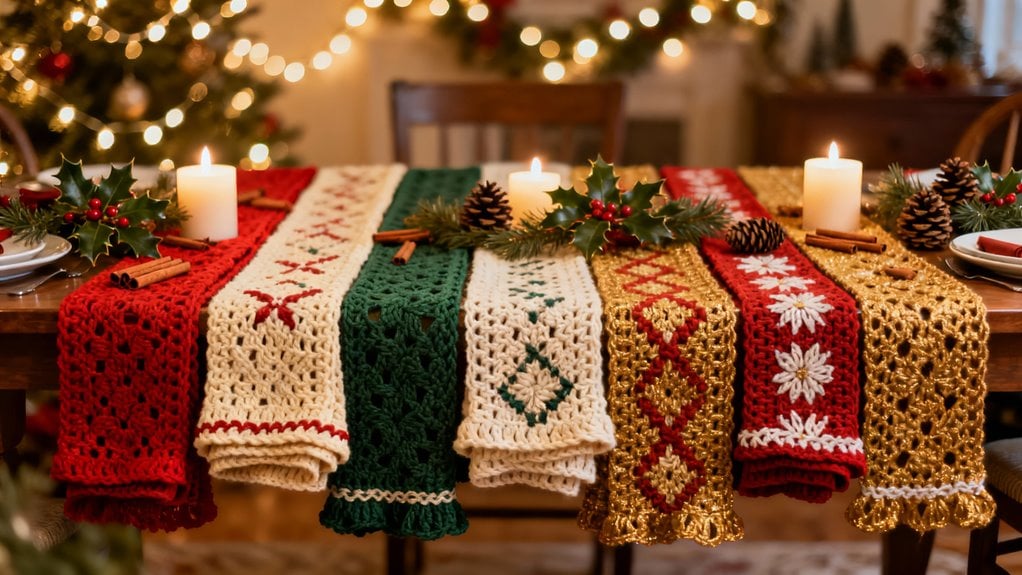 10 Best Festive Crochet Table Runners For Christmas Dinners