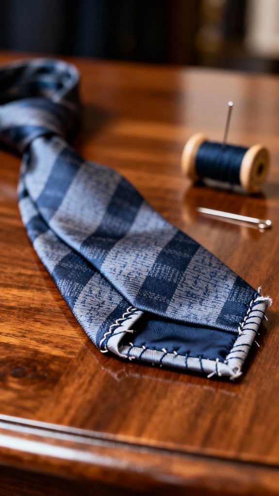 hand finished silk necktie craftsmanship