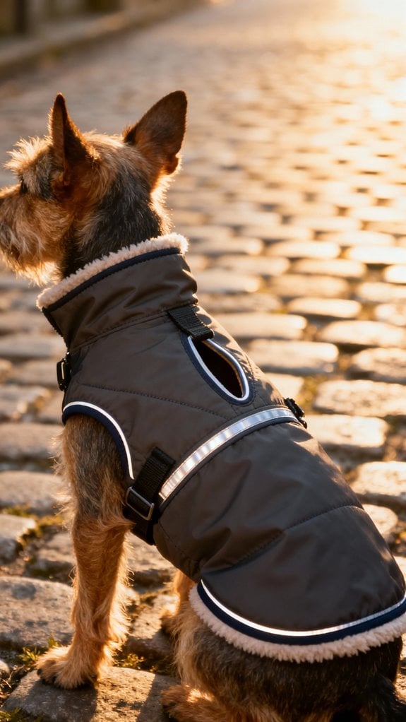 harness friendly dog coat design