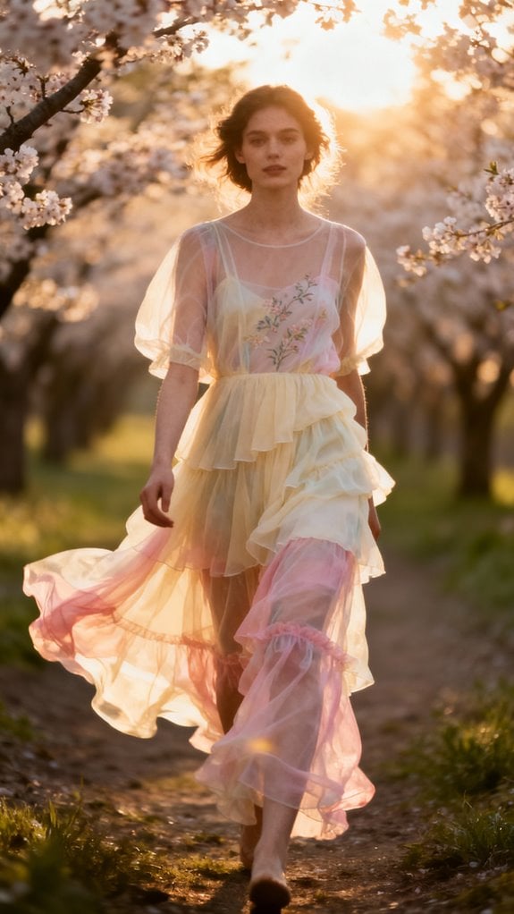 layered silk organza dress