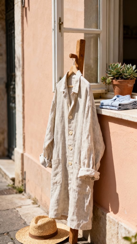 lightweight linen chore coat