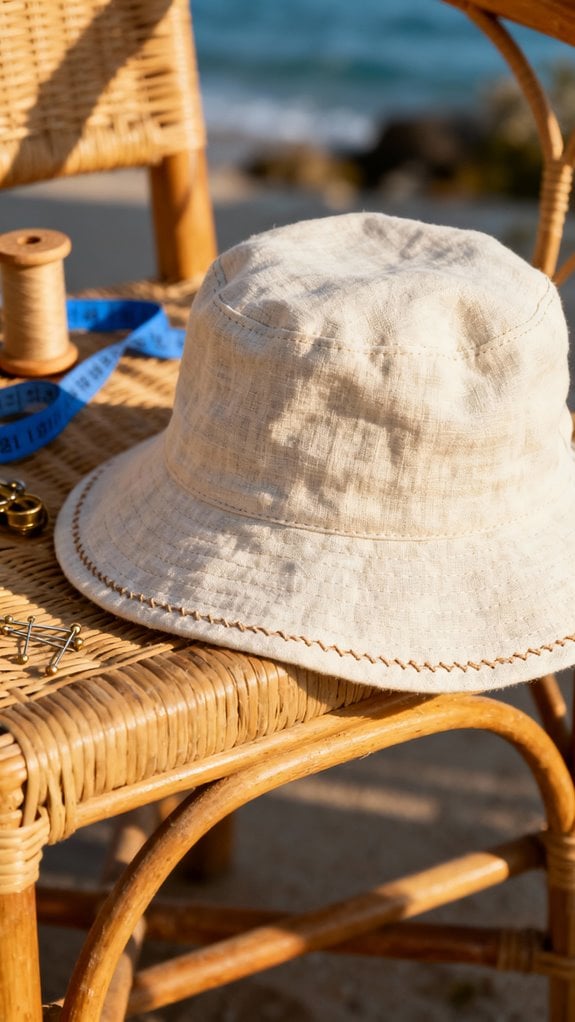 linen bucket hat construction tips