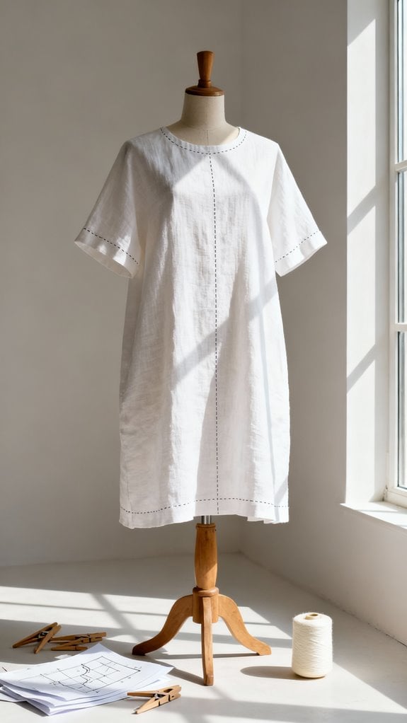 linen shift dress simplicity