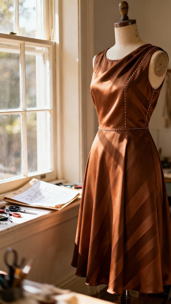 mocha mousse a line dress