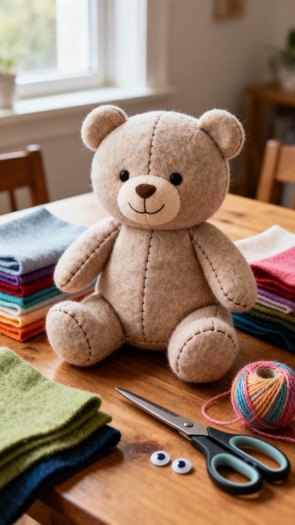 no sew fleece teddy bears