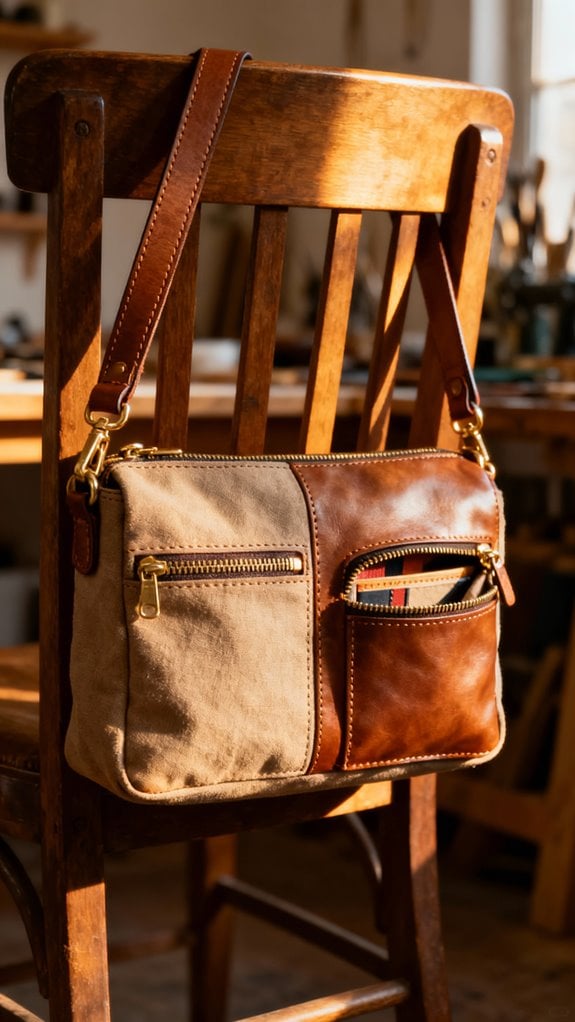 organized double compartment bag