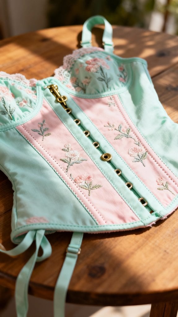 pastel summer corset top