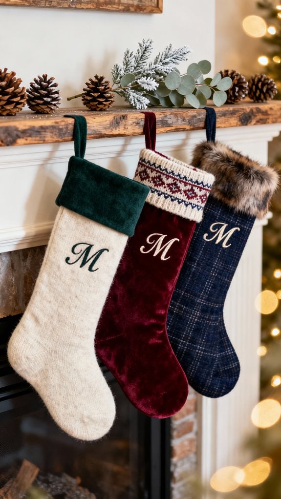 personalized embroidered christmas stockings