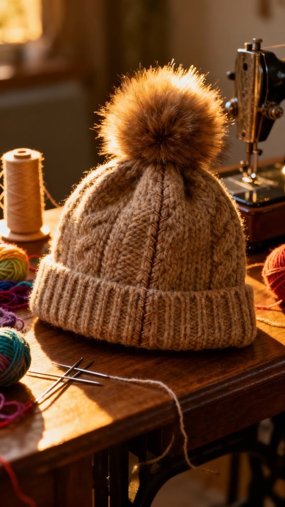 pom pom beanie crafting guide