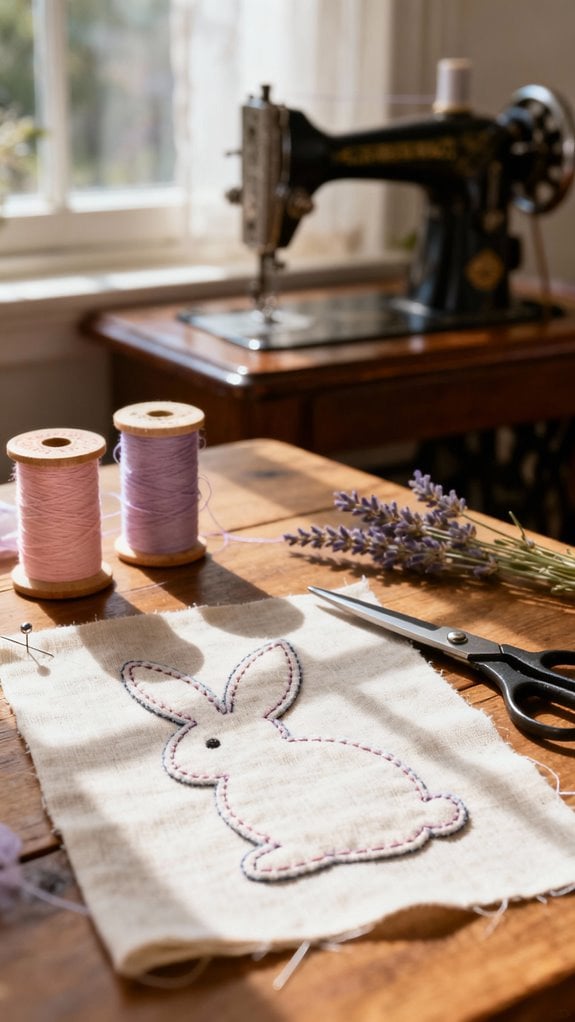 simple bunny silhouette pattern