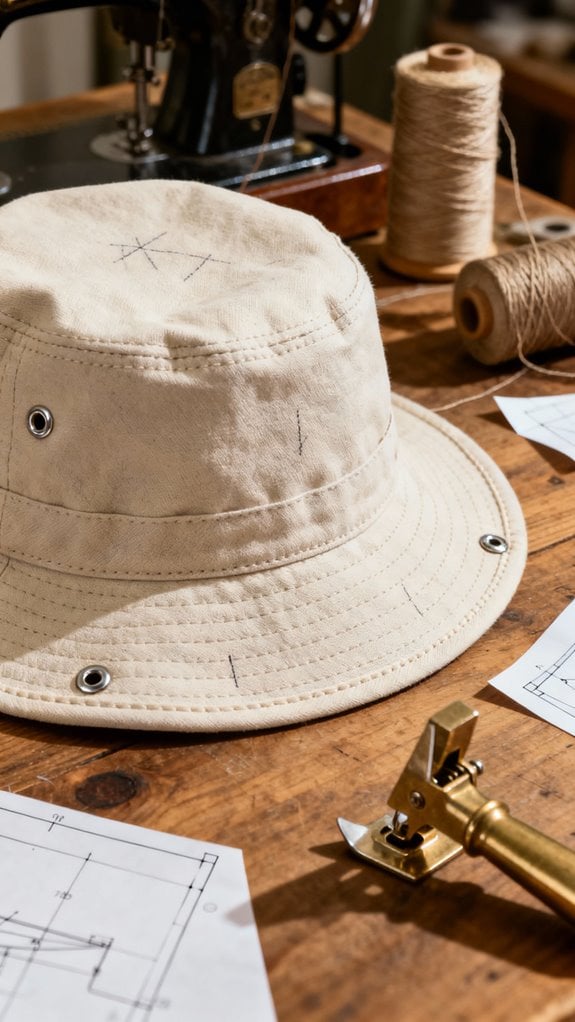 structured canvas bucket hat