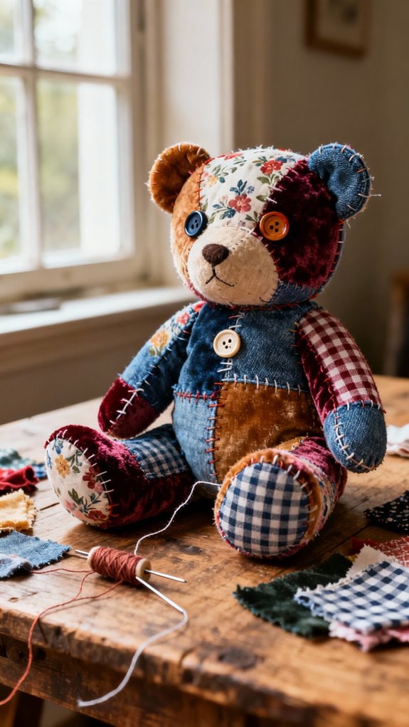 sustainable patchwork teddy bears