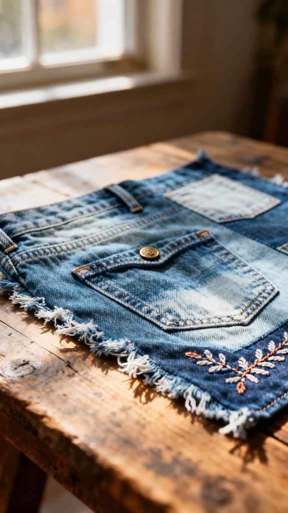 upcycled denim bandana tutorial