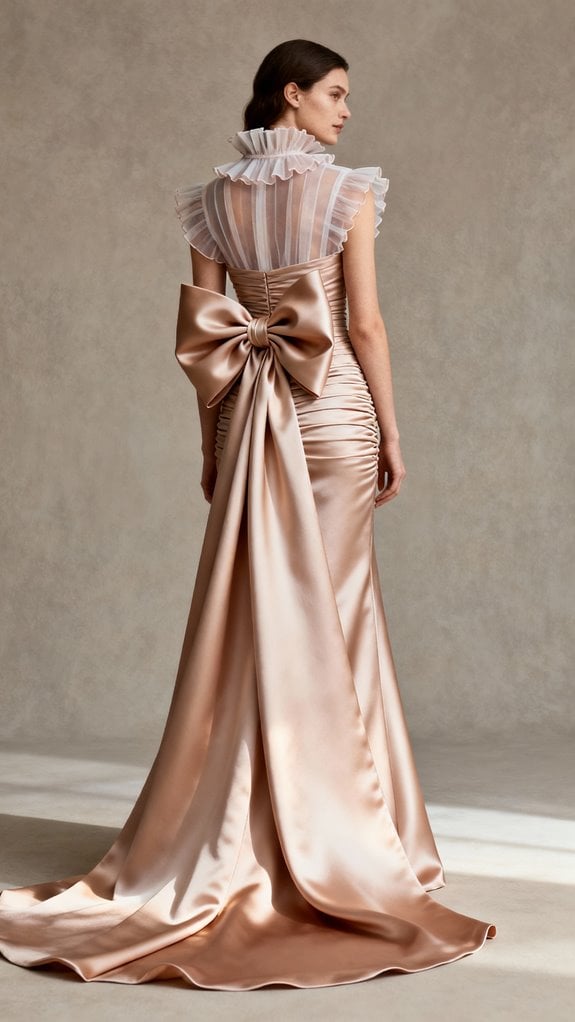 vintage inspired statement bow dress