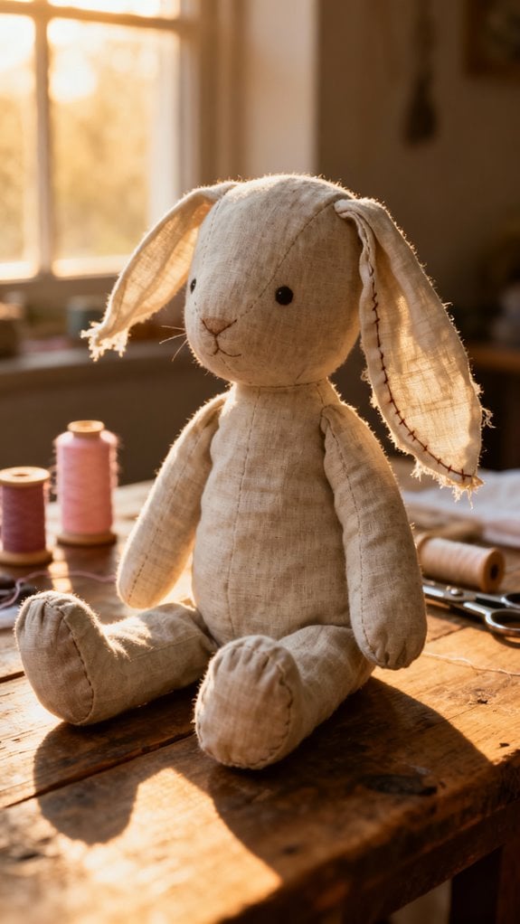 weighted floppy eared comfort bunny