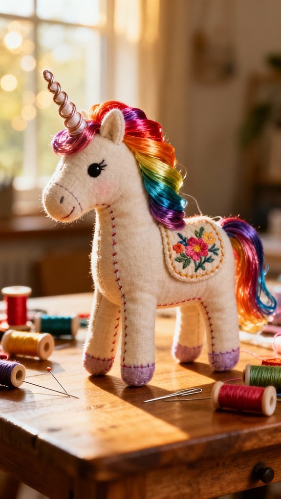 whimsical unicorn hobby horse