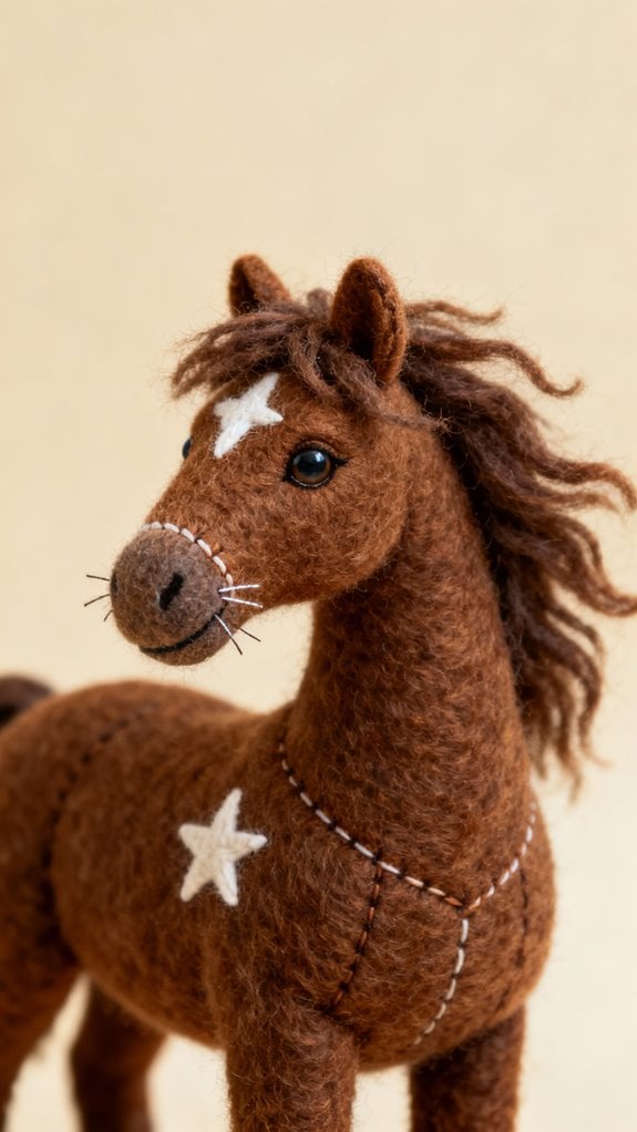 wild mane felt horses