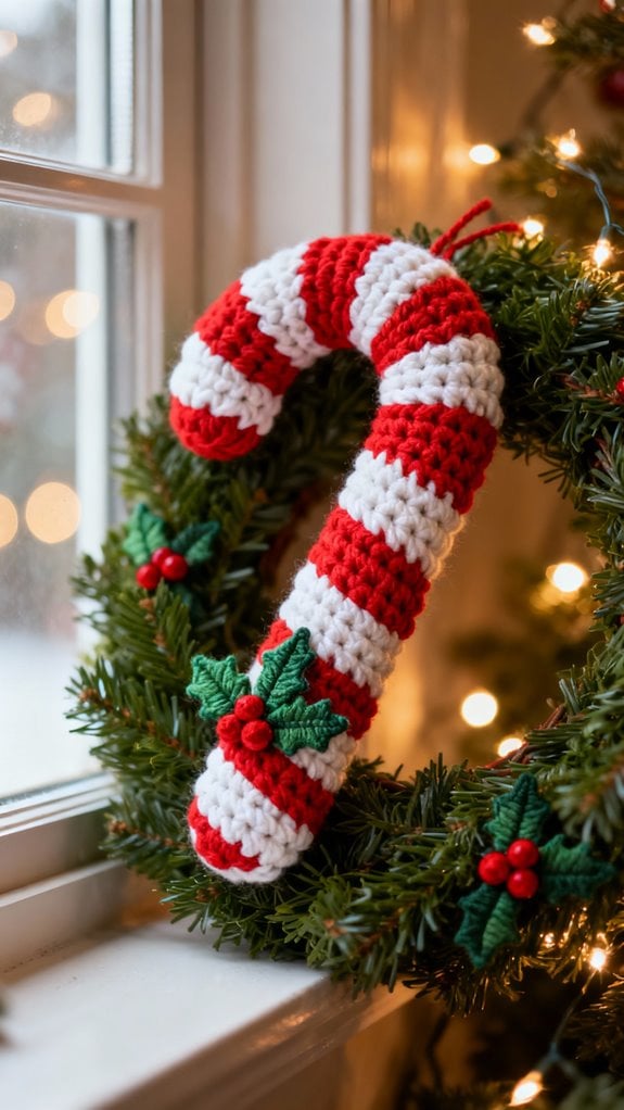 candy cane wreath design