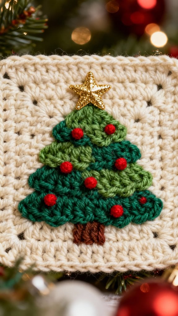 christmas tree granny square