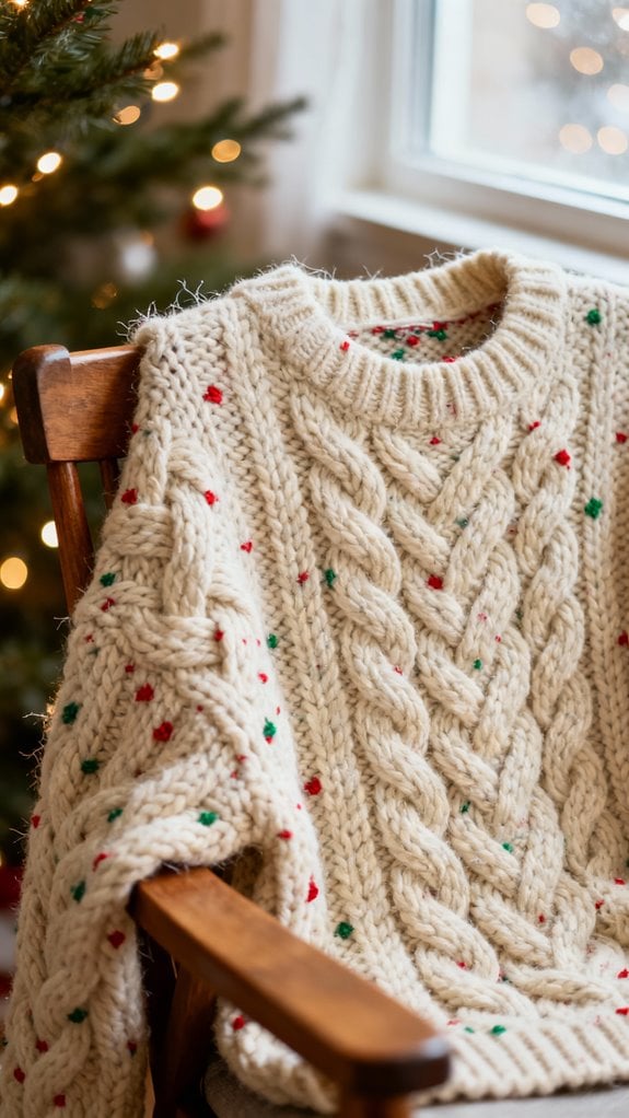 cozy chunky cable sweater