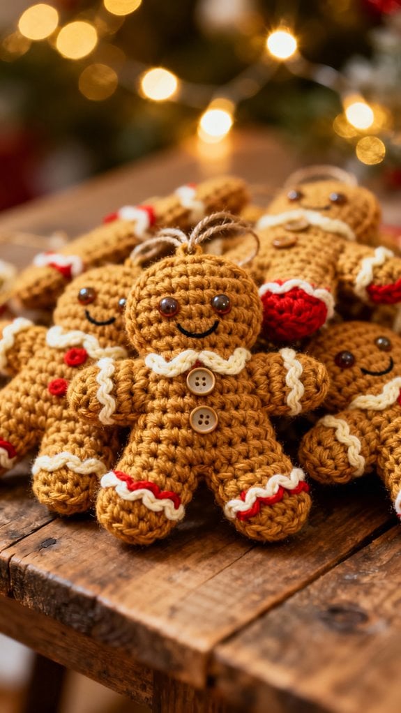 cozy crochet gingerbread decorations